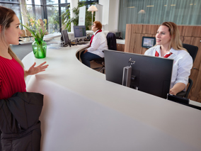 Receptie patient medewerker