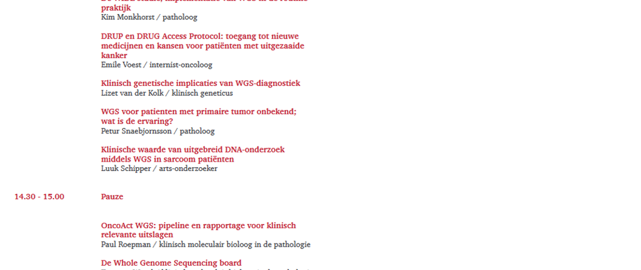 Programma WGS symposium